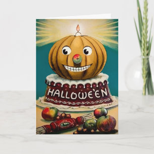 Vintage Halloween Pumpkin Card