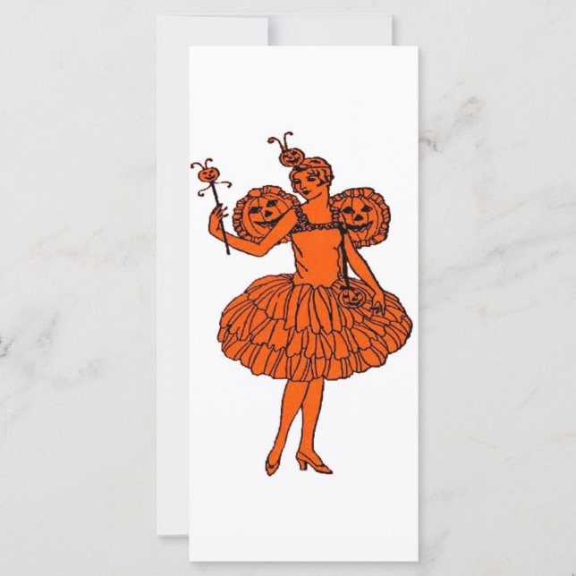 Vintage Halloween Pumpkin Fairy (Front)