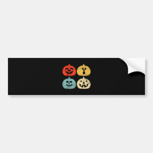 Vintage Halloween Pumpkin Funny Retro Gift Bumper Sticker