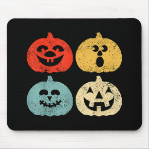 Vintage Halloween Pumpkin Funny Retro Gift Mouse Mat