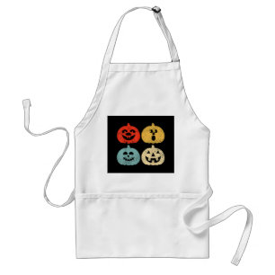 Vintage Halloween Pumpkin Funny Retro Gift Standard Apron