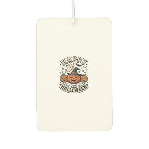 Vintage Halloween Pumpkin Ghost Shirt Design_1 Car Air Freshener