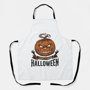 Vintage Halloween Pumpkin Gothic Shirt Design_1 Apron