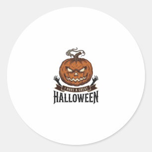 Vintage Halloween Pumpkin Gothic Shirt Design_1 Classic Round Sticker