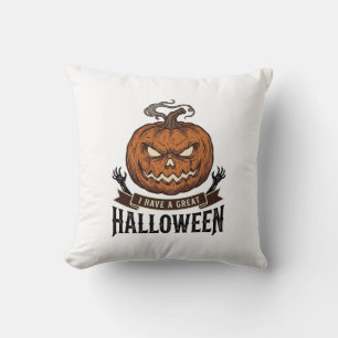 Vintage Halloween Pumpkin Gothic Shirt Design_1 Cushion