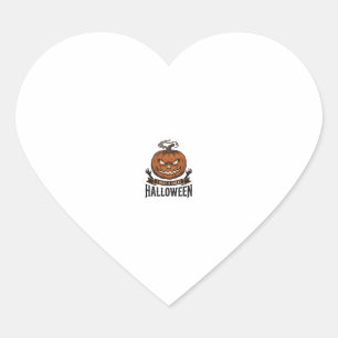 Vintage Halloween Pumpkin Gothic Shirt Design_1 Heart Sticker