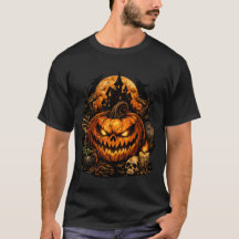 Vintage Halloween Pumpkin Graphic T-Shirt