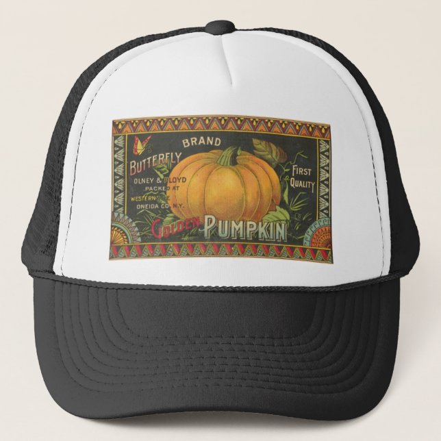 Vintage Halloween Pumpkin Hat (Front)