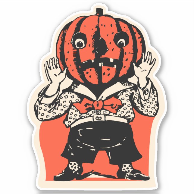 Vintage Halloween Pumpkin Man (Front)