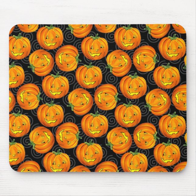 Vintage Halloween Pumpkin Pattern Mousepad (Front)