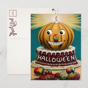 Vintage Halloween Pumpkin Postcard