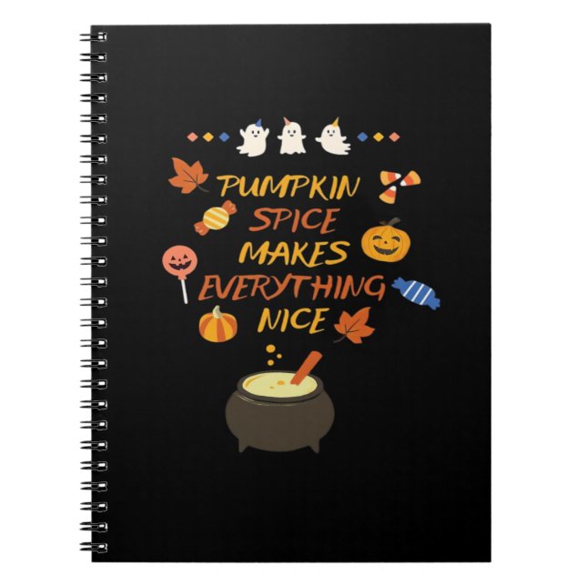 Vintage Halloween Pumpkin Quotes Classic Notebook (Front)