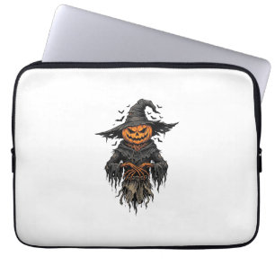 Vintage Halloween Pumpkin Scarecrow Witch Shirt De Laptop Sleeve