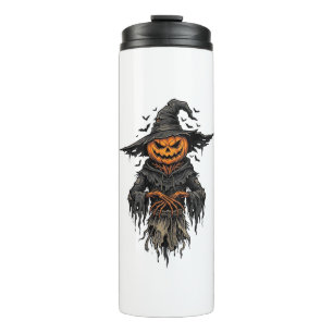 Vintage Halloween Pumpkin Scarecrow Witch Shirt De Thermal Tumbler