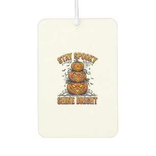 Vintage Halloween Pumpkin Spooky Bright Shirt Desi Car Air Freshener