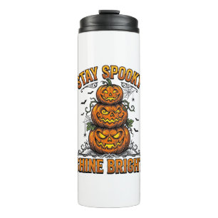 Vintage Halloween Pumpkin Spooky Bright Shirt Desi Thermal Tumbler