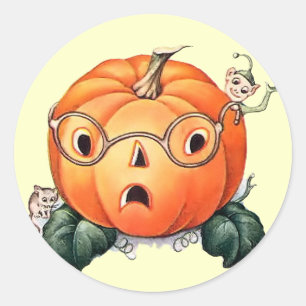 Vintage Halloween Pumpkin Sticker