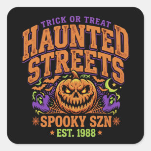 Vintage Halloween Pumpkin Sticker - Spooky Szn