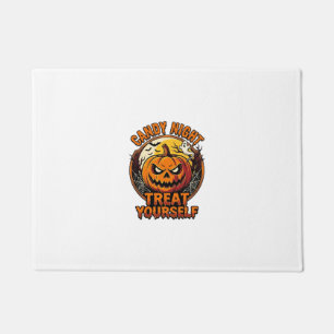 Vintage Halloween Pumpkin Treat Yourself Shirt_1 Doormat