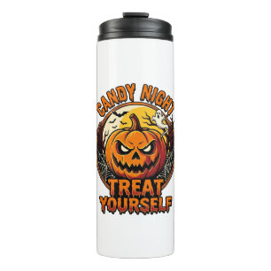 Vintage Halloween Pumpkin Treat Yourself Shirt_1 Thermal Tumbler