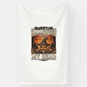 Vintage Halloween Pumpkin Witch Hat Shirt Design_1 Banner