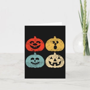 Vintage Halloween Pumpkin Women Card