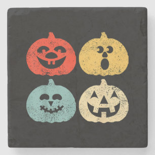 Vintage Halloween Pumpkin Women, Men, Kids, Funny Stone Coaster