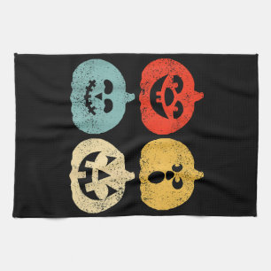 Vintage Halloween Pumpkin Women, Men, Kids, Funny Tea Towel