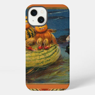 Vintage Halloween Pumpkins Black Cat iPhone 13 Case