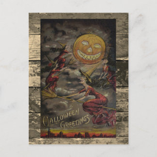 Vintage Halloween Rare Funny Illustration Postcard
