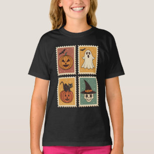 Vintage Halloween Retro Postage Stamp - T-Shirt