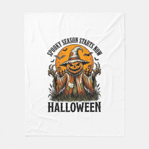 Vintage Halloween Scarecrow Pumpkin Witch Shirt_1 Fleece Blanket