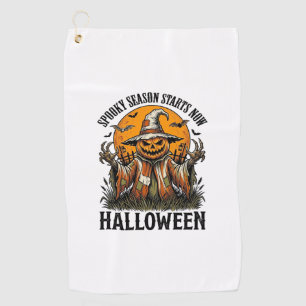Vintage Halloween Scarecrow Pumpkin Witch Shirt_1 Golf Towel
