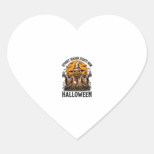 Vintage Halloween Scarecrow Pumpkin Witch Shirt_1 Heart Sticker