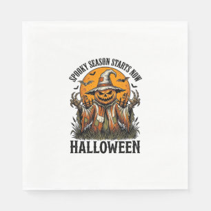 Vintage Halloween Scarecrow Pumpkin Witch Shirt_1 Napkin