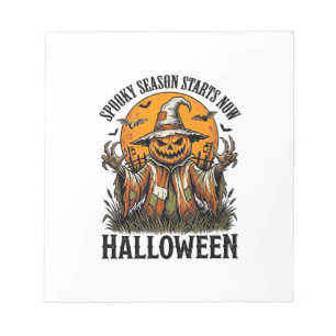 Vintage Halloween Scarecrow Pumpkin Witch Shirt_1 Notepad