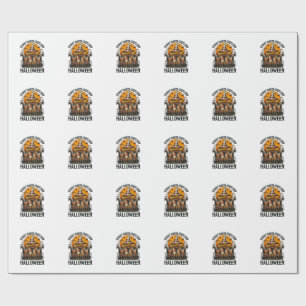 Vintage Halloween Scarecrow Pumpkin Witch Shirt_1 Wrapping Paper