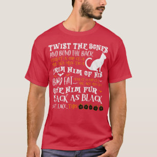 Vintage Halloween Scary Black Cat Jackolantern Wit T-Shirt