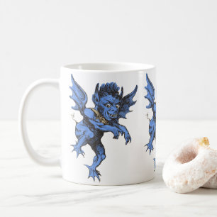 Vintage Halloween, Scary Evil Gargoyle Demon Coffee Mug