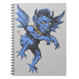 Vintage Halloween, Scary Evil Gargoyle Demon Notebook