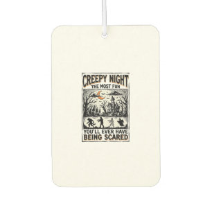 Vintage Halloween Scary Fun Horror Shirt Design_1 Car Air Freshener
