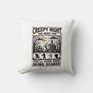 Vintage Halloween Scary Fun Horror Shirt Design_1 Cushion