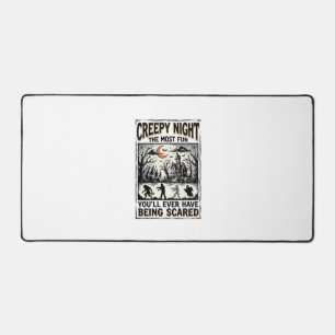 Vintage Halloween Scary Fun Horror Shirt Design_1 Desk Mat
