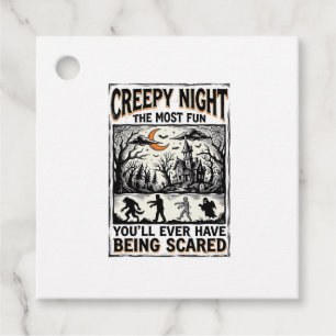Vintage Halloween Scary Fun Horror Shirt Design_1 Favour Tags