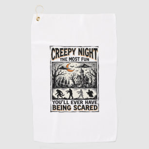 Vintage Halloween Scary Fun Horror Shirt Design_1 Golf Towel