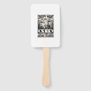 Vintage Halloween Scary Fun Horror Shirt Design_1 Hand Fan