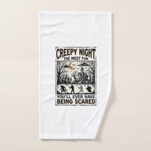 Vintage Halloween Scary Fun Horror Shirt Design_1 Hand Towel
