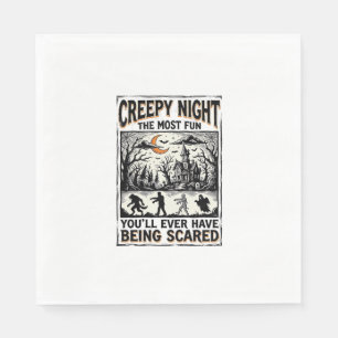 Vintage Halloween Scary Fun Horror Shirt Design_1 Napkin