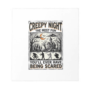 Vintage Halloween Scary Fun Horror Shirt Design_1 Notepad