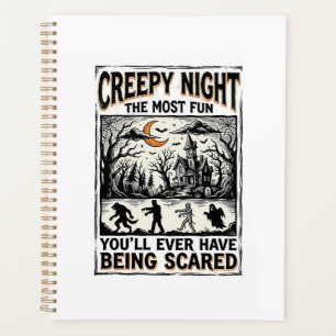 Vintage Halloween Scary Fun Horror Shirt Design_1 Planner